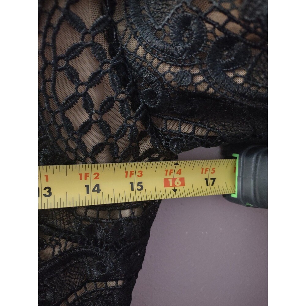 Goldie Crochet Medallion Black Lace Lined Dress Women's Size Small - Picture 8 of 12